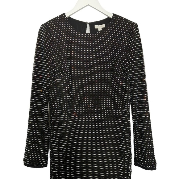 Monique Lhuillier Lorelei Crystal Net Gown Black Size 10 NEW - Picture 9 of 16